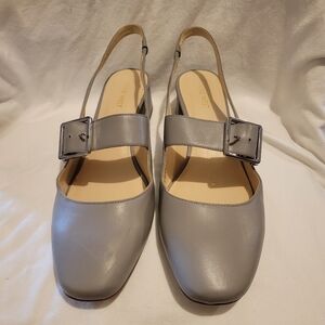 Nine West Mary Jane pumps, sz 13, dove gray